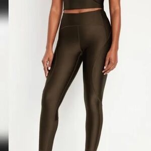 NWT High Rise PowerSoft 7/8 Brown Sheen